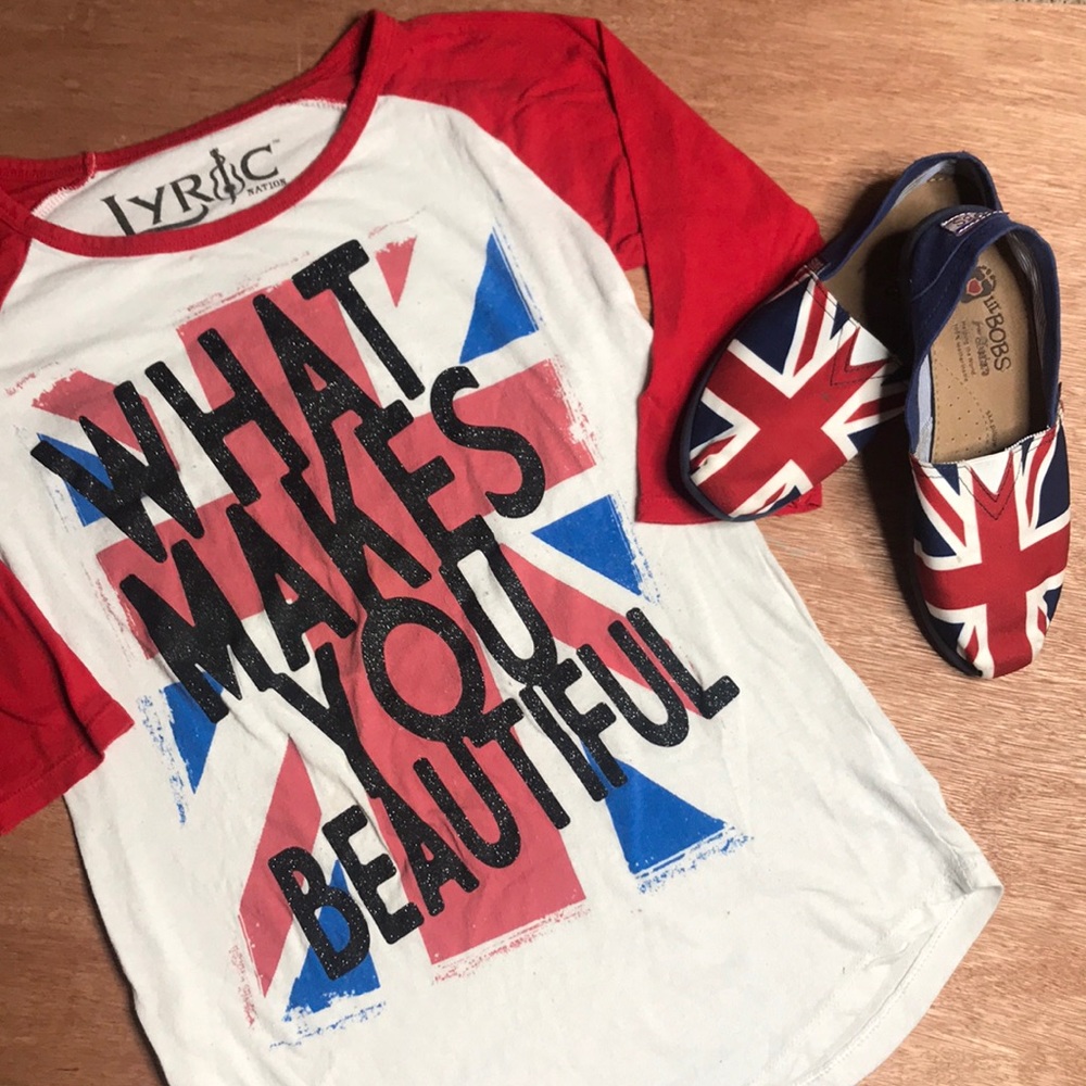 Lyric Nation 1D One Direction Raglan Tee